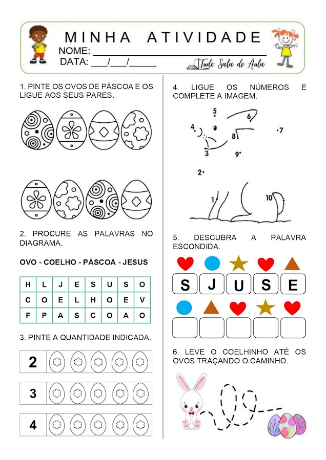 Atividade de Páscoa - Educação Infantil